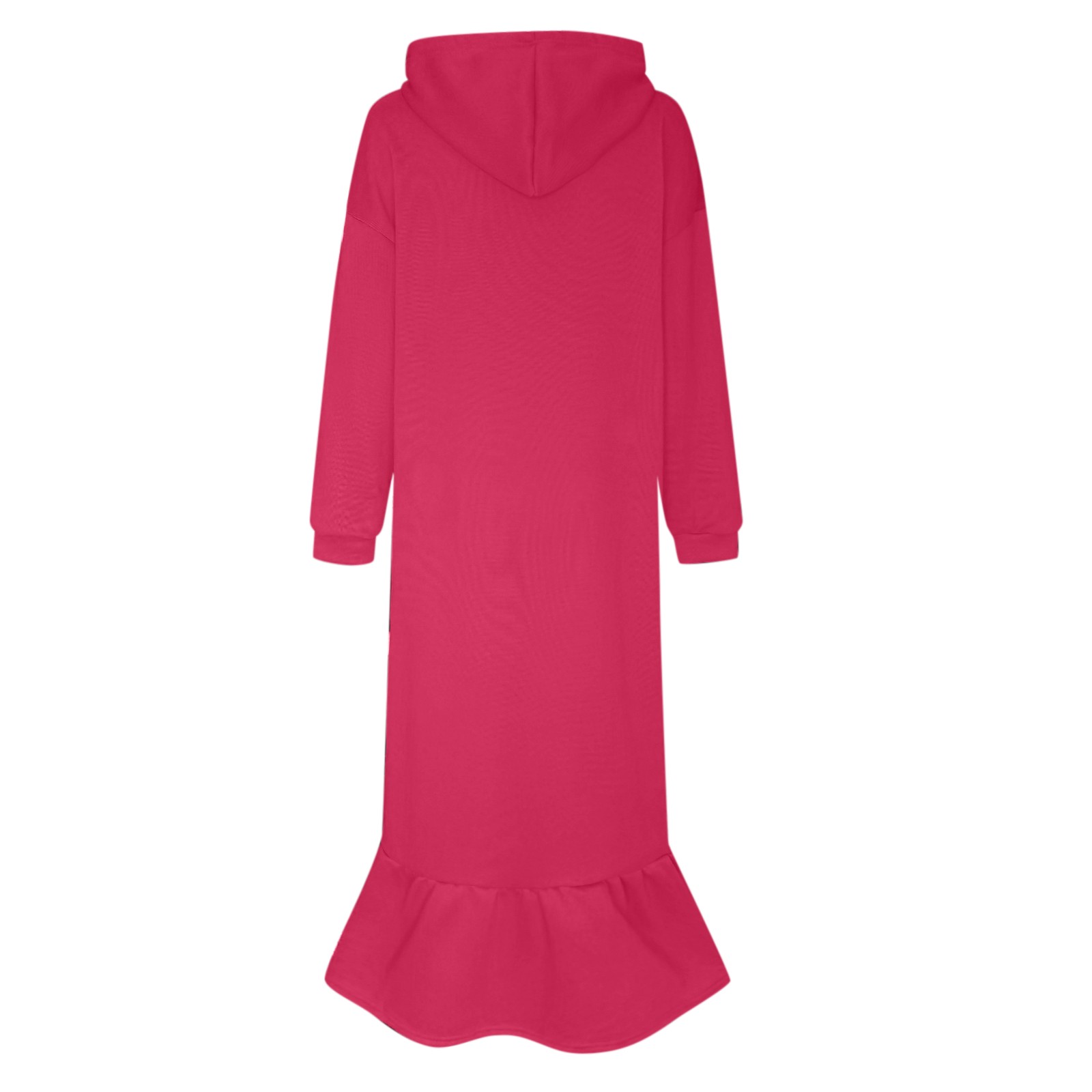 thumbnail image 5 of Vestido holgado de manga larga con capucha y estampado liso para mujer talla grande - Vestido informal tipo sudadera con bolsillos, primavera/otoño/invierno, 5 of 5